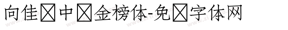 向佳红中华金榜体字体转换