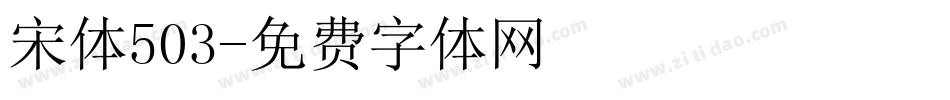 宋体503字体转换