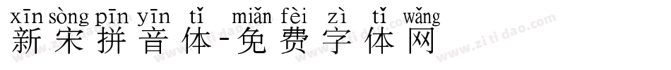 新宋拼音体字体转换