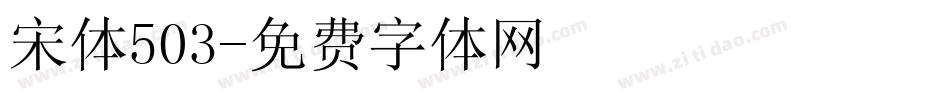 宋体503字体转换