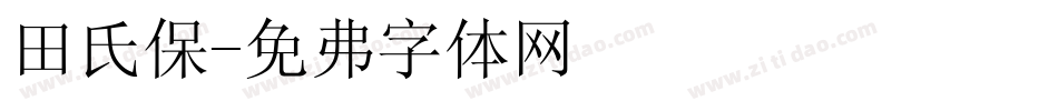 田氏保字体转换