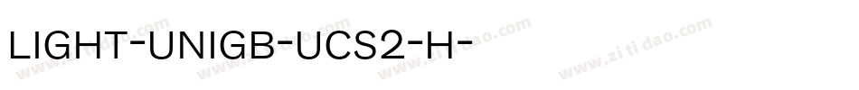 light-unigb-ucs2-h字体转换