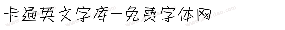 卡通英文字库字体转换