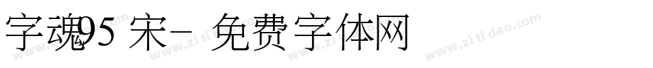 字魂95宋字体转换