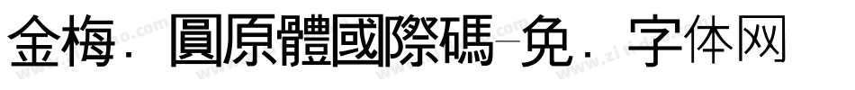 金梅细圓原體國際碼字体转换