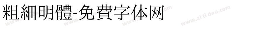 粗細明體字体转换