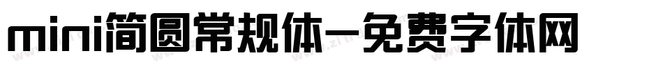 mini简圆常规体字体转换