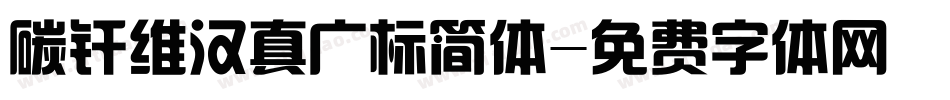 碳纤维汉真广标简体字体转换