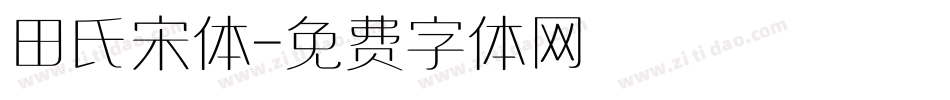 田氏宋体字体转换