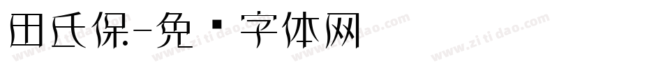 田氏保字体转换