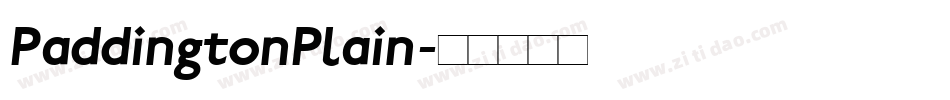 PaddingtonPlain字体转换