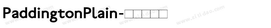 PaddingtonPlain字体转换