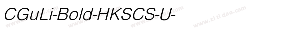 CGuLi-Bold-HKSCS-U字体转换