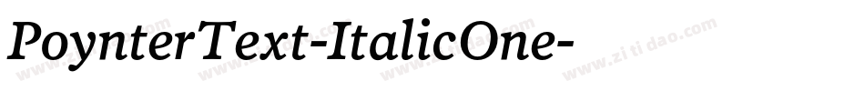 PoynterText-ItalicOne字体转换