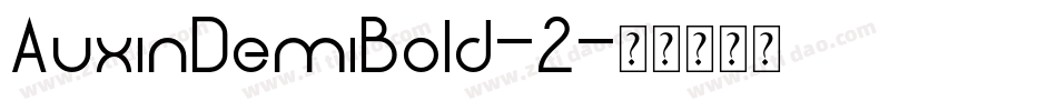 AuxinDemiBold-2字体转换