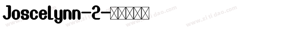 Joscelynn-2字体转换