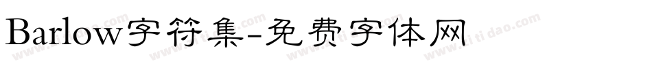 Barlow字符集字体转换