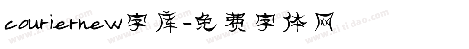 couriernew字库字体转换