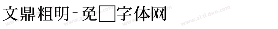 文鼎粗明字体转换