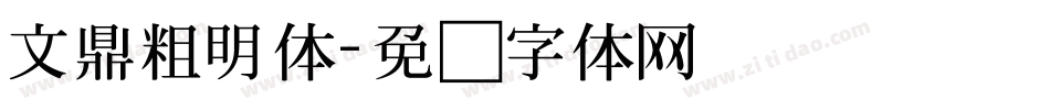 文鼎粗明体字体转换