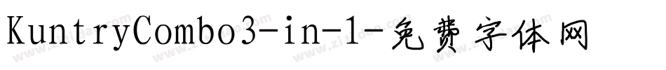 KuntryCombo3-in-1字体转换