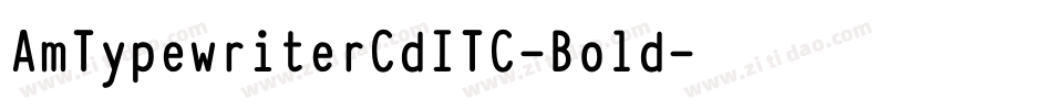 AmTypewriterCdITC-Bold字体转换