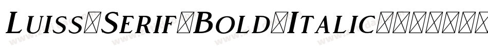 Luiss-Serif-Bold-Italic-5字体转换